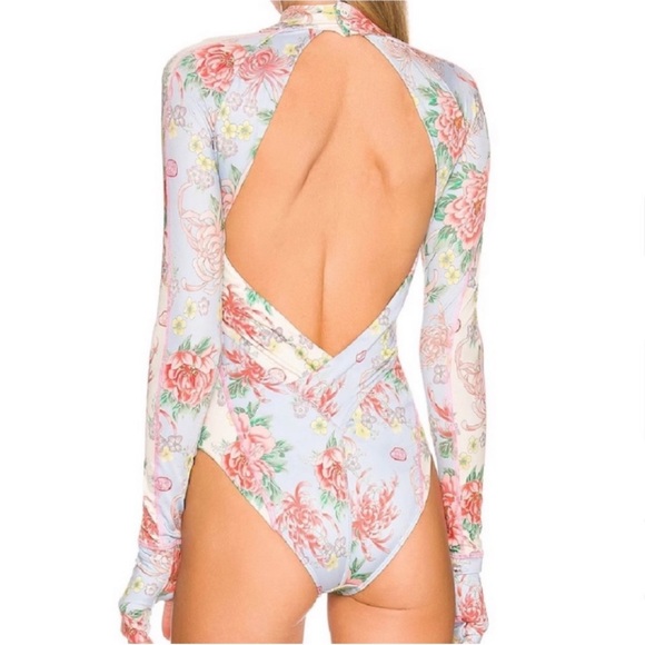 REVOLVE WE ARE HAH GLOVES OFF BODYSUIT/SWIMSUIT XS KYOTO KIMONO NEW SOLD OUT - Picture 5 of 10